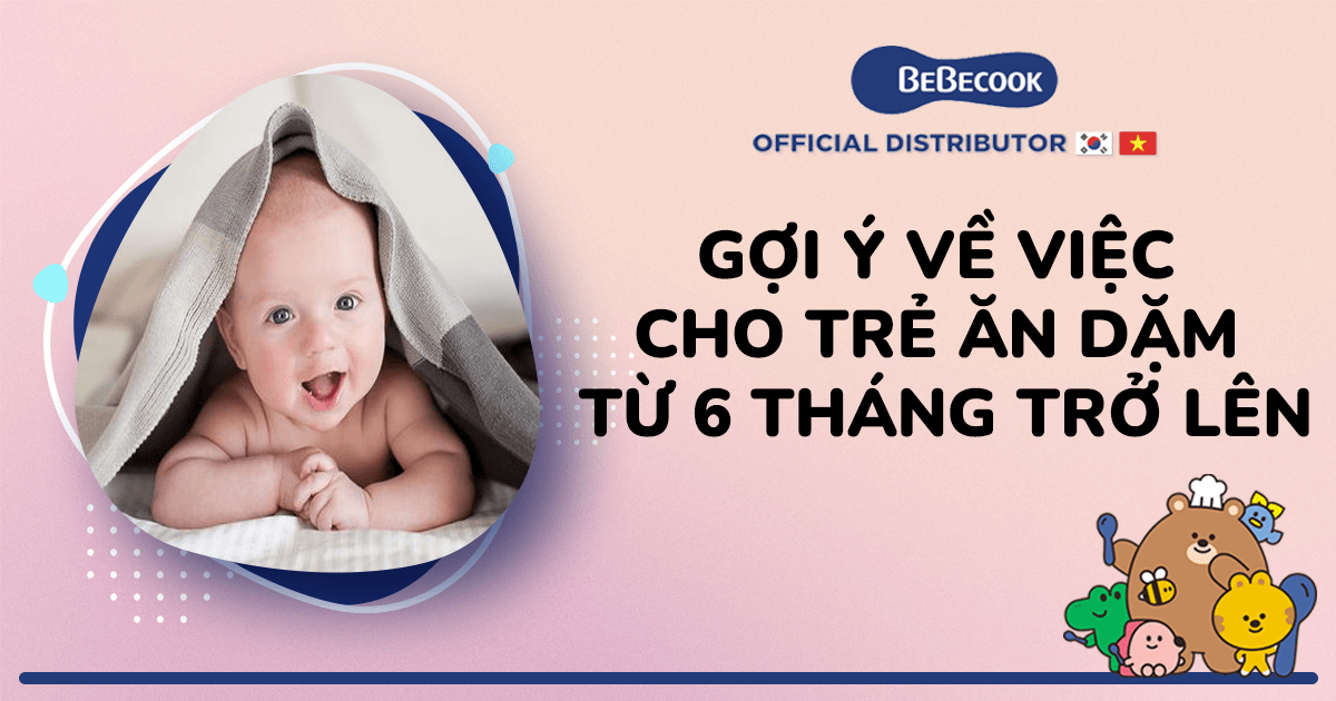 Gợi ý về việc cho trẻ ăn dặm từ 6 tháng trở lên BeBecook