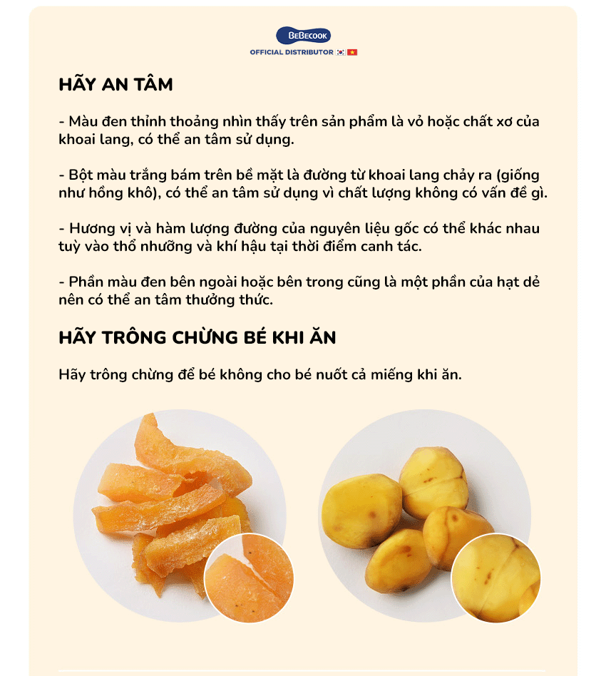 Hạt dẻ ngọt BeBecook - Khoai lang ngọt BeBecook (9)