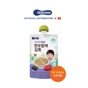 Cháo tươi ăn liền cho bé ăn dặm BeBecook vị vừng, rong biển
