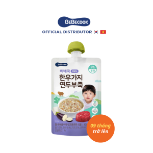 Cháo tươi ăn liền cho bé ăn dặm BeBecook vị cà tím, đậu hũ mềm